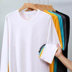 <span class=keywords><strong>T</strong></span>-shirt personnalisé 220gsm coton brodé à gros imprimé <span class=keywords><strong>t</strong></span>-shirt de luxe tissu doux impression en gros à manches longues <span class=keywords><strong>t</strong></span>-shirt pour hommes - Product Image 1