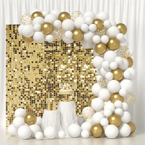 याचेन वेडिंग इवेंट पार्टी की पृष्ठभूमि में सोने की चमकदार चमकदार चमकदार चमकदार चमकदार सिमर सीक्वेंस दीवार पैनल - Product Image 5