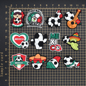 Ornements DIY en PVC à dos plat pour coques de téléphone et décoration de chaussures, motifs Mariachi, Guitare, Donkey, Cactus, Mexicain, Football <span class=keywords><strong>du</strong></span> <span class=keywords><strong>Mexique</strong></span> - Product Image 2