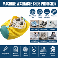 Sac de lavage pour chaussures en microfibre, nettoyage en profondeur pour les baskets, lavage en machine 360 °   Nettoyant pour chaussures en chenille à séchage rapide Protection