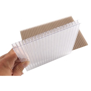 Thiết kế hiện đại 8mm-20mm Polycarbonate tấm rỗng multiwall PC tấm bốn bức tường cho nhà kính - Product Image 1