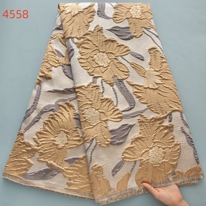 4558 High Quality Brocade Fabriccloths for Women Party Wear Material <strong>Nigeria</strong> Ladies <strong>Traditional</strong> Wedding <strong>Dresses</strong> for Asoebi - Product Image 2