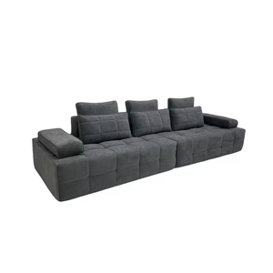 Sofá Modular de Lujo Ligero para Comercio Exterior, de Alta Densidad y Compresión, con Tela de Franela, de Una Pieza y Sin Marco, para Sala de Estar - Product Image 5