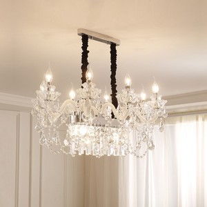 Lustre en cristal français de style européen, lampes suspendues en verre classiques de luxe Zeal Lighting pour salon - Product Image 5