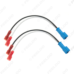BMW için 2 adet 2Pin araba <span class=keywords><strong>Stereo</strong></span> hoparlör kablo demeti adaptörleri evrensel/Mini hoparlör yedek bağlantı kablo fiş kabloları - Product Image 4