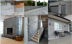 Revestimiento <span class=keywords><strong>de</strong></span> Pared Exterior e Interior Moderno, Panel <span class=keywords><strong>de</strong></span> Piedra Decorativa Blanca con Aspecto Natural, Chapa <span class=keywords><strong>de</strong></span> <span class=keywords><strong>Pizarra</strong></span> Natural KMGSTONE, Más <span class=keywords><strong>de</strong></span> 5 Años <span class=keywords><strong>de</strong></span> Duración - Product Image 5