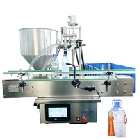 Machine de remplissage automatique de bureau à pompe à engrenages servo avec convoyeur réglable, résistante à la corrosion, pour gel douche et liquide nettoyant