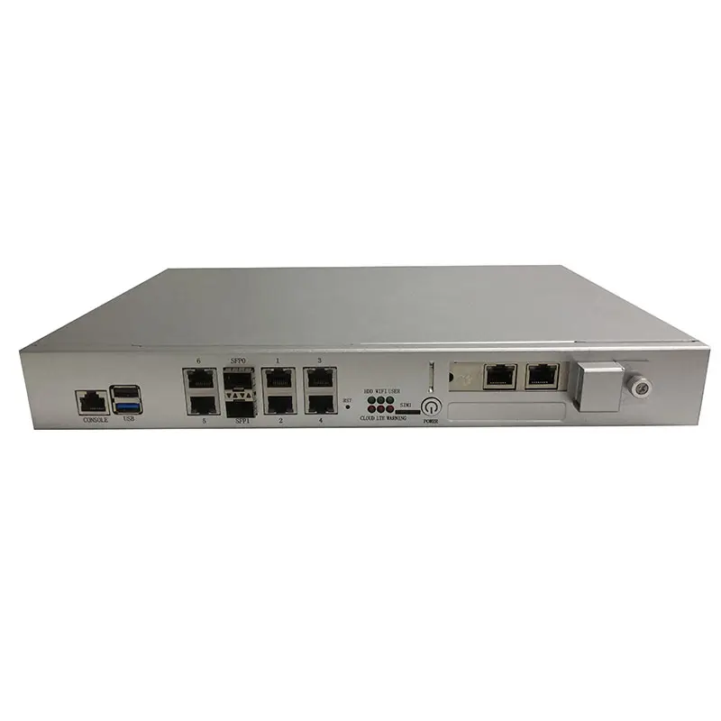 Desktop-Netzwerk-Appliance Unterstützt von Denverton Atom C3336 C3558 C3758-CPU mit 6 LAN 2 SFP, Mini PCIe, M.2-Steckplatz