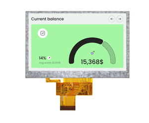 4.3인치 IPS TFT <span class=keywords><strong>LCD</strong></span> 디스플레이 800x480 정전식 터치, 스마트 가전/HMI용, 풀뷰 PCAP 모듈 - Product Image 2