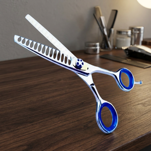 Tijeras de Peluquería Canina ASAP con Forma de Luna, Acero Inoxidable de Alta Calidad, 28 Dientes, para Diestros, Mango Largo, Profesionales, para Entresacar - Product Image 5
