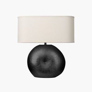 Lámpara de Mesa de Aluminio Fundido de Lujo con Acabado Dorado Texturizado, Pantalla de Tela para Decoración de Villa, Sala de Estar y Dormitorio - Product Image 5