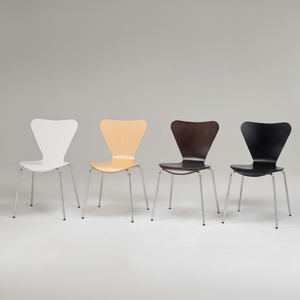 Chaise de salle à manger carrée en bois moderne empilable pour la cuisine et la maison - Product Image 1