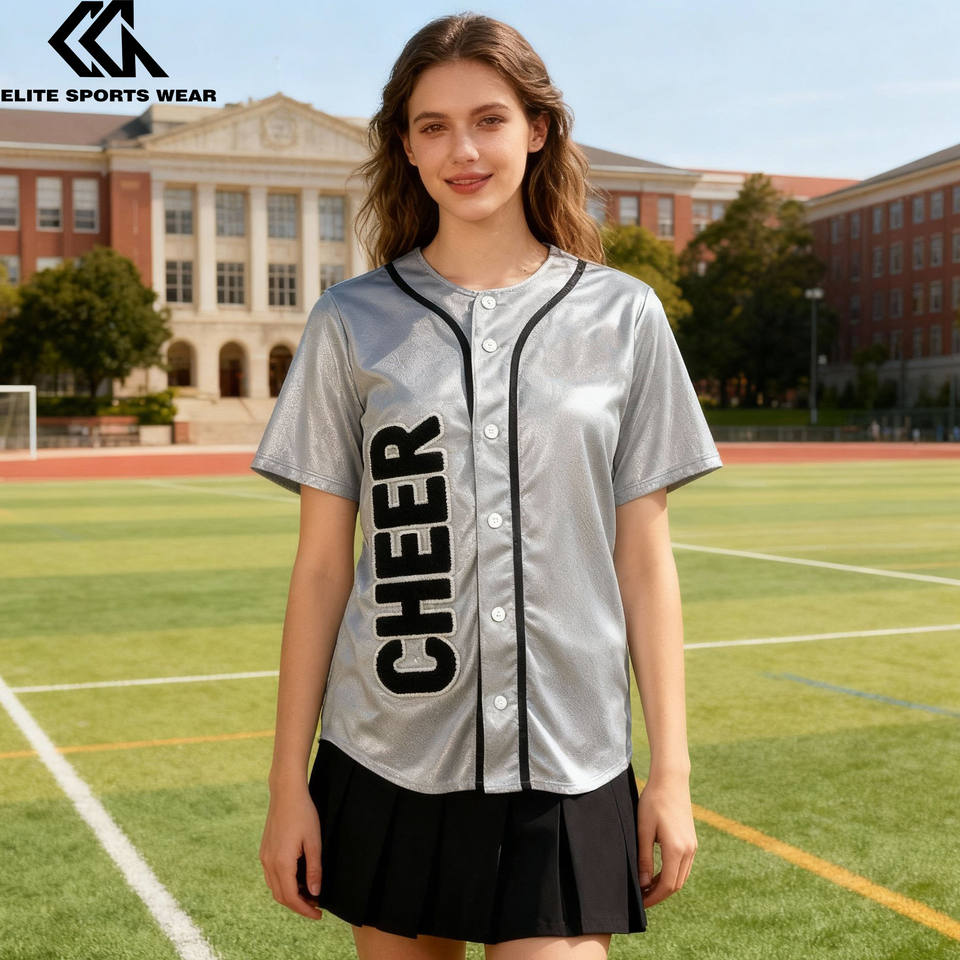 Cheerleading Team Baseball Wear Outfit Sequin Sparkling Color Baseball ...
