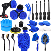 17Pcs Car Interior Detailing Kit, Cleaning Kit with High Power Handheld  Vacuum