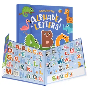 Juguete educativo de aprendizaje temprano para niños, letras del alfabeto, libro de cognición, palabras magnéticas de madera, juego de ortografía, juguetes para niños