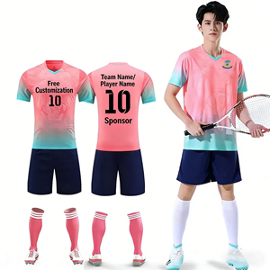 Uniforme de Fútbol Personalizado para Clubes y Equipos, Conjunto Completo de Camiseta de Fútbol China, Uniforme Unisex 100% Poliéster Antibacterial con Cuello Redondo - Product Image 6