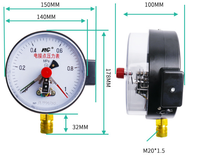 Electric Contact Pressure Gauge YXC150 Magnetic-assisted Pressure Gauge Upper and Lower Limit Controller Switch
