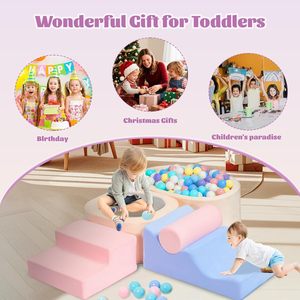 บล็อกโฟมนุ่มสำหรับเด็กเล็กแบบกำหนดเอง OEM TenderPlayful พร้อมบ่อบอล เฟอร์นิเจอร์นุ่มสำหรับเด็กเล็กในร่ม - Product Image 4