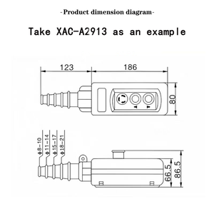 Xac Mặt dây chuyền trạm kiểm soát loạt XAC-A2913 Chất lượng cao Bạc liên lạc đôi tốc độ hai nút + Nút dừng khẩn cấp - Product Image 5