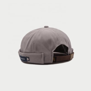 Casquette de baseball solide avec logo personnalisé en gros <span class=keywords><strong>Chapeau</strong></span> <span class=keywords><strong>Docker</strong></span> sans bord en 100% polyester Caractéristique commune du tissu - Product Image 4