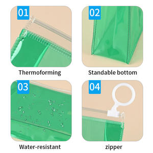 Wholesale Custom Zipper Cosmetic Pouch <b>Bag</b> Waterproof Travel <b>Makeup</b> <b>Brush</b> <b>Bags</b> Custom Logo PVC Clear Cosmetic <b>Bags</b> for Women - Product Image 5