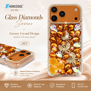 เคสโทรศัพท์หรูหราประดับคริสตัลและเพชรเทียม พร้อมตกแต่งลายดอกไม้ ป้องกันการกระแทก ผลิตจาก TPU ใส สำหรับ iPhone Samsung Motorola Google - Product Image 5