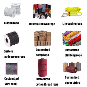 100% coton naturel <span class=keywords><strong>macramé</strong></span> cordon 3mm corde torsadée Style élastique haute qualité doux enduit de cire personnalisé pour sacs chaussures vêtements - Product Image 5