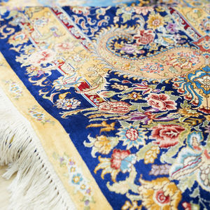 9x12ftプロモーション手作りの祈りのリストインドからのインドの卸売カーペットNainValue SilkRug - Product Image 6