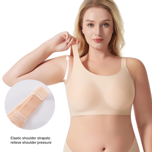 Sujetador sin costuras, talla grande, sujetador para el cuidado de la alimentación materna, soporte suave de estilo, seda, cómodo, cobertura completa, Copa grande, sujetador de gelatina - Product Image 3