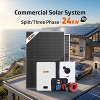 Système solaire photovoltaïque de toit 24 kW 50 kWh pour usage domestique avec supports de montage en aluminium et tous les accessoires d'installation