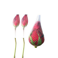 Vente directe du fabricant bouteille en verre PP Durable filet de protection PE sac en plastique emballage Rose protecteur manchon de filet en maille