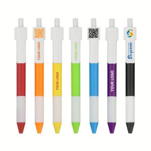 Entrega Rápida, Venta al por Mayor, Bolígrafo de Plástico Promocional Barato Personalizado con Código QR Impreso, Tinta de Gel, Punta de 0.5 mm, Multicolor - Product Image 2