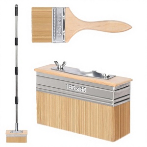 Long Handle 60" Extension Pole Industrial Grade Nylon Deck Stain Applicator 7" Wide <b>Paint</b> <b>Set</b> for Wood Deck Fence Wall Furniture - Product Image 2