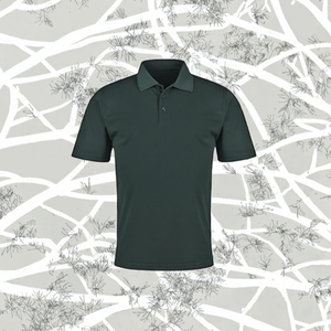 เสื้อโปโลแขนสั้นสีเขียวเข้ม ผ้าอ๊อกซ์ฟอร์ด สีพื้น สไตล์ลำลอง สำหรับเด็กผู้ชาย - Product Image 2
