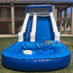 Toboggan aquatique gonflable arc-en-ciel coloré <span class=keywords><strong>avec</strong></span> <span class=keywords><strong>piscine</strong></span>, château gonflable commercial en PVC, toboggan aquatique gonflable populaire et abordable pour fêtes - Product Image 3
