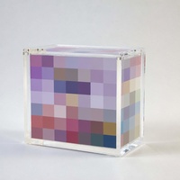 Étui de protection transparent personnalisé pour booster en acrylique avec couvercle magnétique et logo personnalisé pour booster pack