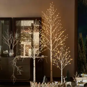 Lâmpada led para decoração de árvore de natal, branco, pássaro, natal, para quarto, luminosa, luminosa, para festa