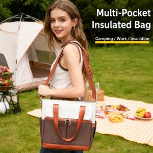 Bolsa térmica aislada para el almuerzo para mujer, a prueba de fugas, para el trabajo, pícnic al aire libre, uso diario para mamá - Product Image 1