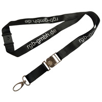 Lanière tubulaire en polyester avec porte-badge de carte d'identité enseignant cou corde PVC employé carte d'accès pochette lanière ronde