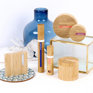 Vietnam WeWood Clear Foundation Bottle Tapa de corona de bambú Varias especificaciones para cosméticos Tapas de embalaje Cierres de botellas - Product Image 3