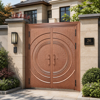 Porte d'entrée principale en métal sur mesure de haute qualité, double vitrage, sécurité extérieure, entrée avant, porte antivol