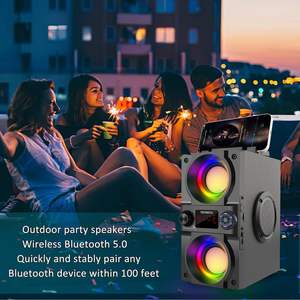 Altavoz Bluetooth Tenmiya de 40 W, Portátil, Inalámbrico, con Doble Subwoofer, Luces de Colores, Radio FM, Reproductor de MP3 - Product Image 6