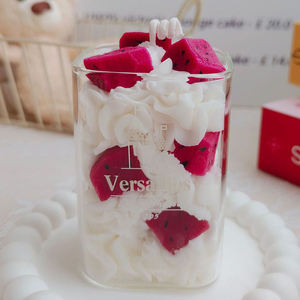 Bougie artisanale en cire de soja parfumée en forme de fruits, écologique, nouveauté, marque privée, arôme créatif, verre, maison, Pâques - Product Image 4