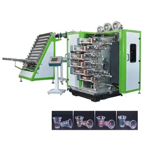 Contrôle PLC à grande vitesse personnalisé JinXin prix de la machine d'impression offset automatique et multicolore pour gobelets en plastique