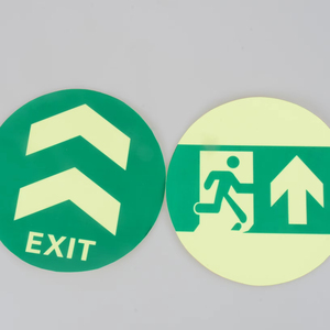 Autocollant mural photoluminescent en PVC pour signalisation de sécurité dans l'obscurité, sortie d'urgence incendie, avec stockage de lumière - Product Image 1