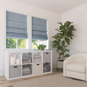 Persianas Romanas Inalámbricas Personalizadas Sun Zero Seraphina con Textura, 100% Opacas, <span class=keywords><strong>para</strong></span> Ventana - Product Image 3
