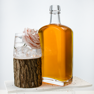 Bouteilles de verre à liqueur plates carrées en vrac, bouteilles rectangulaires de gin, bouteilles de verre à spiritueux, vodka, 750 ml - Product Image 4