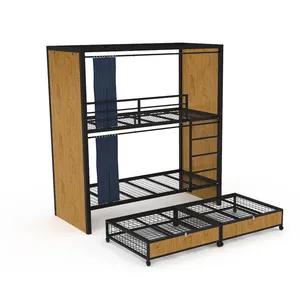 JZD Werk Hostel Gebrauch starkes strapazierfähiges Bett modulares Doppeldecker-Metall-Bett