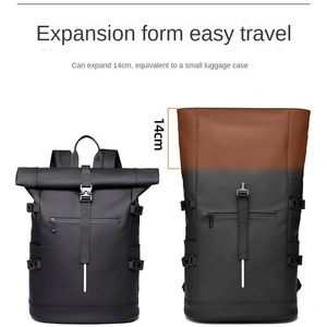 Fashionable Roll Top Men Business Laptop <b>Backpack</b> <b>Computer</b> Bag Casual Sports Waterproof Oxford Mochila Travel <b>Backpack</b> Bag - Product Image 3