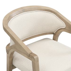 <span class=keywords><strong>Chaise</strong></span> de salle à manger à structure en bois avec dossier rembourré, couleur frêne clair, lot de 2 - Product Image 4